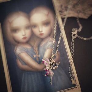 Tooth Fairy Sterling Silver Girls CZ Necklace